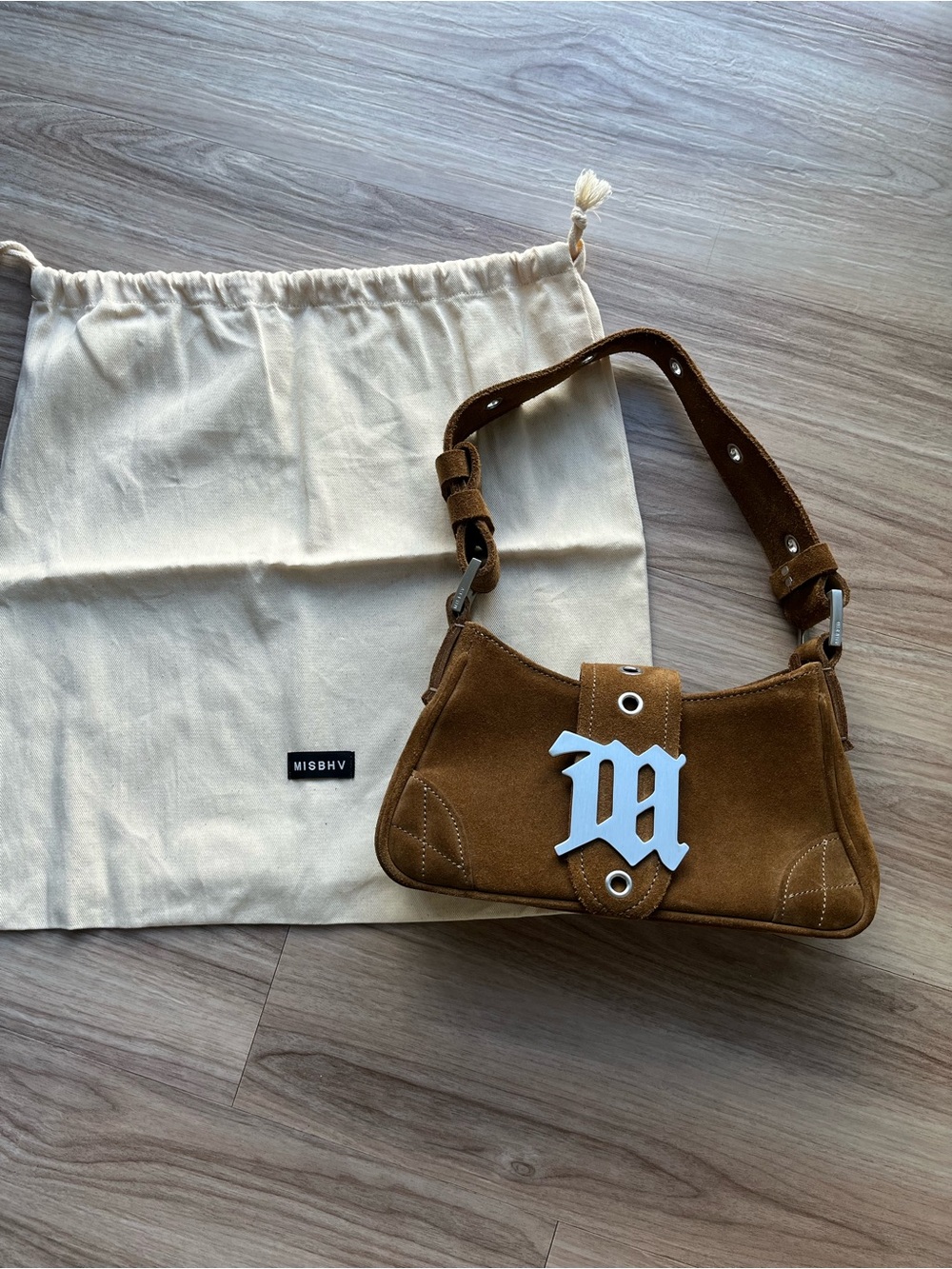 MISBHV Brown Suede Shoulder Bag